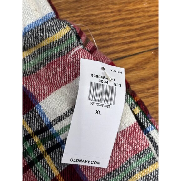 Old Navy Womens Flannel Pajama Pants Size XL Christmas Plaid 100% Cotton NWT - Picture 4 of 6